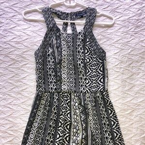 Black and white design dress